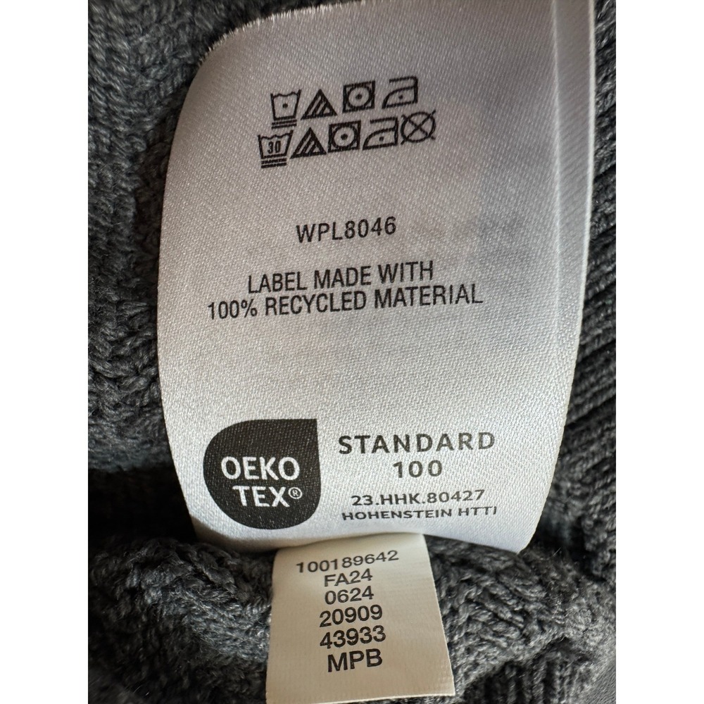 Style‎ & Co Sweater Womens Medium Gray Cowl Mock Neck Ribbed Side Slit Tunic - Picture 8 of 9